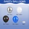 35 Pack Blue and Black Balloons with Silver Confetti – 12 Inch Dark Blue, Black & Chrome Silver Latex Balloons – USA 250th Anniversary Patriotic Gala & 2026 Graduation Decor – Boys Birthday & Navy Baby Shower Supplies